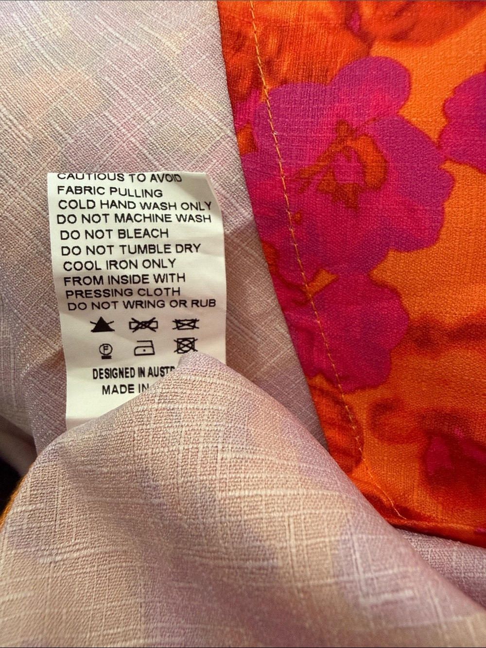 Runaway The Label Orange & Pink Floral Maxi Dress, Size Large - Picture 7 of 7